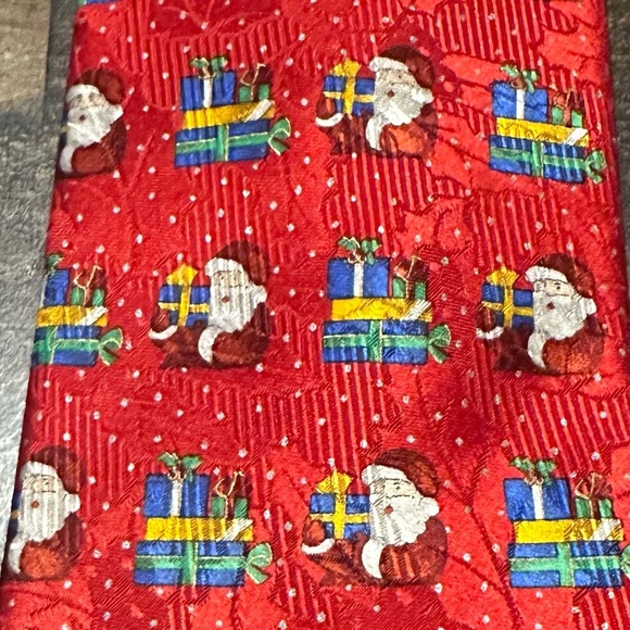 Robert Talbott Christmas Santa Silk Tie - Picture 2 of 3